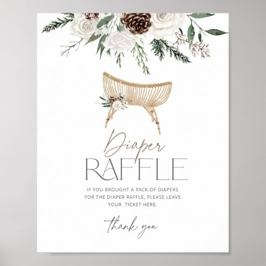 Evergreen Baby het is koud buiten luier raffle Pos Poster (Voorkant)