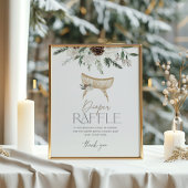 Evergreen Baby het is koud buiten luier raffle Pos Poster