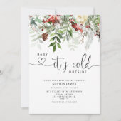 Evergreen Baby is koud buiten baby shower Kaart (Voorkant)