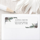 Evergreen baby is koud buiten het baby shower labe etiket (Insitu)