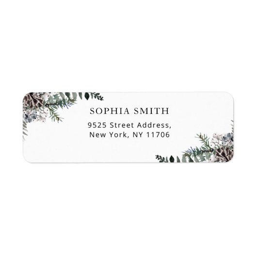 Evergreen baby is koud buiten het baby shower labe etiket (Voorkant)