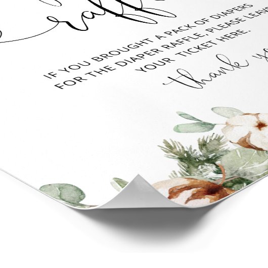 Evergreen Baby is koud buiten het luiercircuit Poster (Hoek)