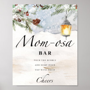 Evergreen baby is koud buiten mam-osa bar poster