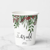 Evergreen Baby is koud buiten Papieren Bekers (Achterkant)