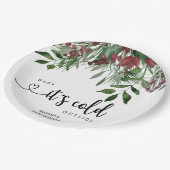 Evergreen Baby is koud buiten Papieren Bordje (Gekanteld)