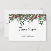 Evergreen baby shower bedankt (Voorkant)