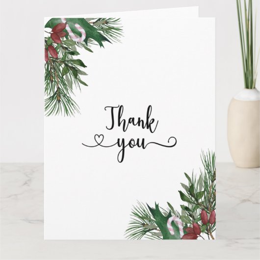 Evergreen baby shower bedankt (Voorkant)