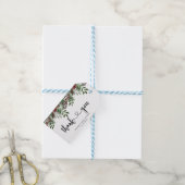 Evergreen baby shower bedankt cadeaulabel (Met Touw)