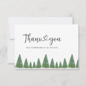 Evergreen baby shower bedankt je kaart (Voorkant)