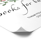 Evergreen baby shower boeken voor baby poster (Hoek)