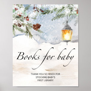 Evergreen baby shower boeken voor baby poster