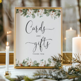 Evergreen baby shower kaarten en geschenken poster