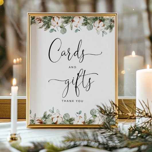 Evergreen baby shower kaarten en geschenken poster