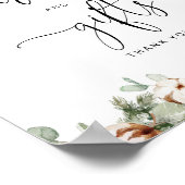 Evergreen baby shower kaarten en geschenken poster (Hoek)