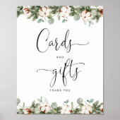 Evergreen baby shower kaarten en geschenken poster (Voorkant)