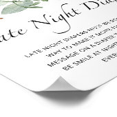 Evergreen Baby shower Late night diapers game Poster (Hoek)