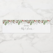 Evergreen baby shower waterfles etiket (Enkel label)