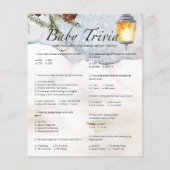 Evergreen Baby Trivia Baby shower Game (Voorkant)