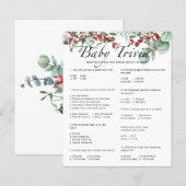 Evergreen Baby Trivia Baby shower Game (Voorkant / Achterkant)