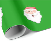 Evergreen Background Happy Santa Claus Cadeaupapier (Rol Hoek)