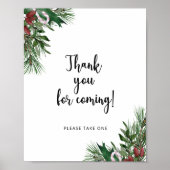 Evergreen Bedankt voor je komst Poster (Voorkant)