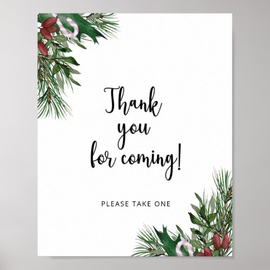 Evergreen Bedankt voor je komst Poster (Voorkant)