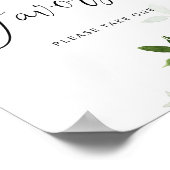 Evergreen bevoordeelt bord. Winter baby shower gun Poster (Hoek)