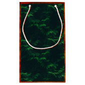 Evergreen boom hout graan rustiek groen bruin klein cadeauzakje (Achterkant)