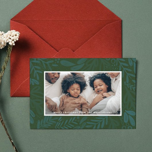 Evergreen Bramble | Festive Botanical Photo Feestdagenkaart