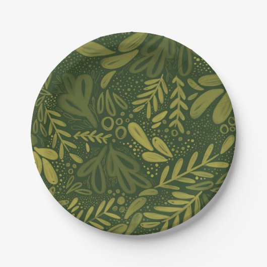 Evergreen Bramble | Festive Botanische Borden Papieren Bordje (Voorkant)