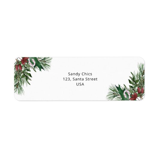 Evergreen branch etiket (Voorkant)