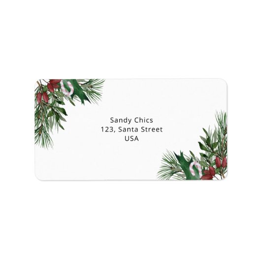 Evergreen branch etiket (Voorkant)