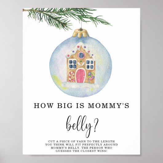 Evergreen branch - hoe groot is mama's buik spel poster (Voorkant)