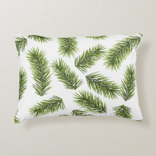 Evergreen Branch Pattern Accent Kussen