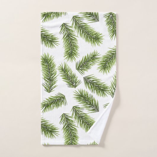 Evergreen Branch Pattern Bad Handdoek (Handdoek)