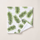 Evergreen Branch Pattern Bad Handdoek (Wasdoekje)