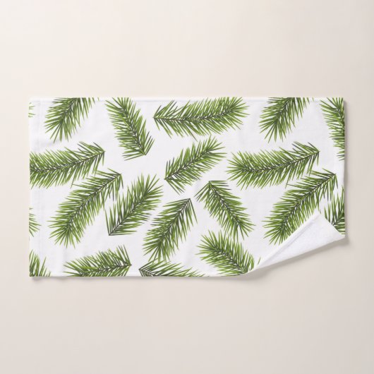 Evergreen Branch Pattern Bad Handdoek (Handdoek)