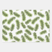 Evergreen Branch Pattern Inpakpapier Vel (Voorkant 2)