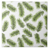 Evergreen Branch Pattern Tegeltje (Voorkant)