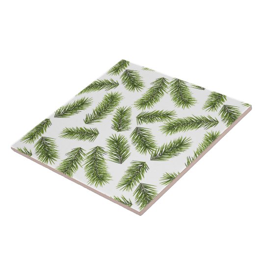 Evergreen Branch Pattern Tegeltje (Zijkant)