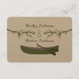 Evergreen Branches + kano bruiloft R.S.V.P. RSVP Kaartje