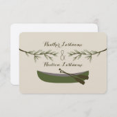 Evergreen Branches + kano bruiloft R.S.V.P. RSVP Kaartje (Voorkant / Achterkant)