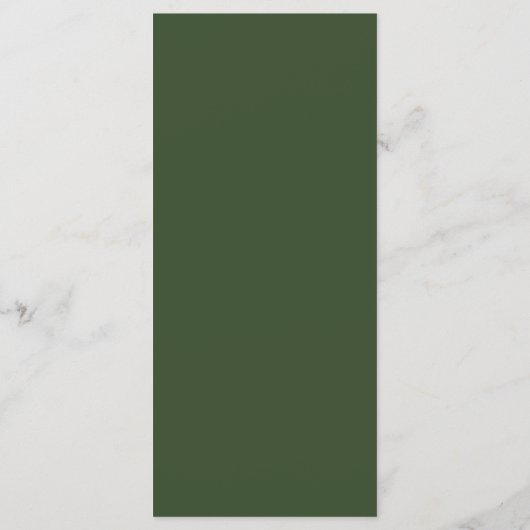 Evergreen Branches Red Poinsettia Wedding Menu (Achterkant)