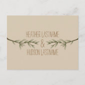 Evergreen Branches Rustic Save The Date Aankondigingskaart (Voorkant)