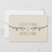 Evergreen Branches Rustieke Bruiloft R.S.V.P. RSVP Kaartje (Voorkant)