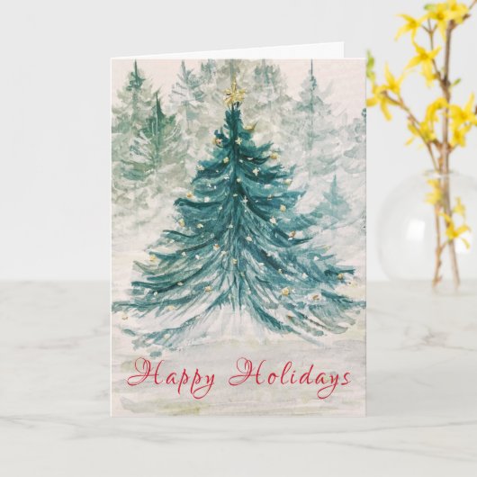 Evergreen Bright Holiday Kaart (Gele Bloem)