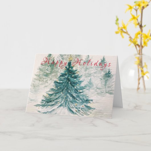 Evergreen Bright Holiday Kaart (Gele Bloem)