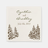  Evergreen bruiloft servet (Voorkant)