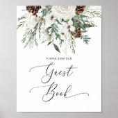 Evergreen bruiloft teken het Guest Book Poster (Voorkant)