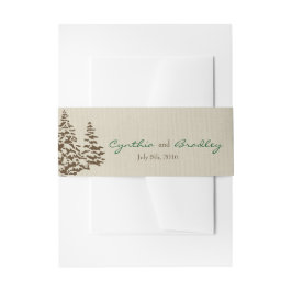  Evergreen bruiloft uitnodigingsband Uitnodigingen Wikkel